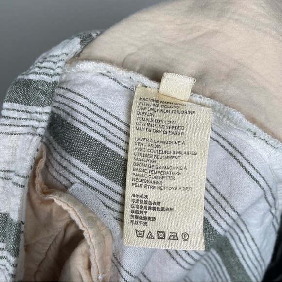 Anthropologie Beachgoer Striped Linen Blend Shorts - Picture 4 of 7